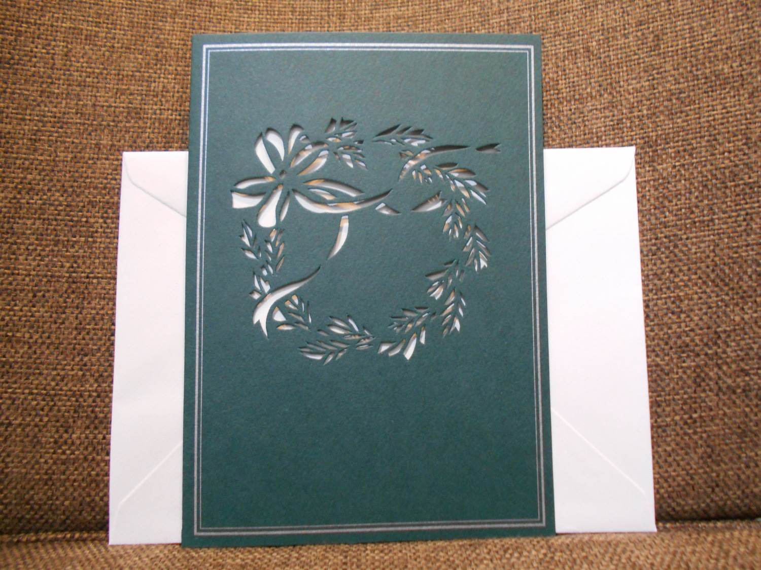 <p>Evergreen Christmas Wreath Card&nbsp;</p>