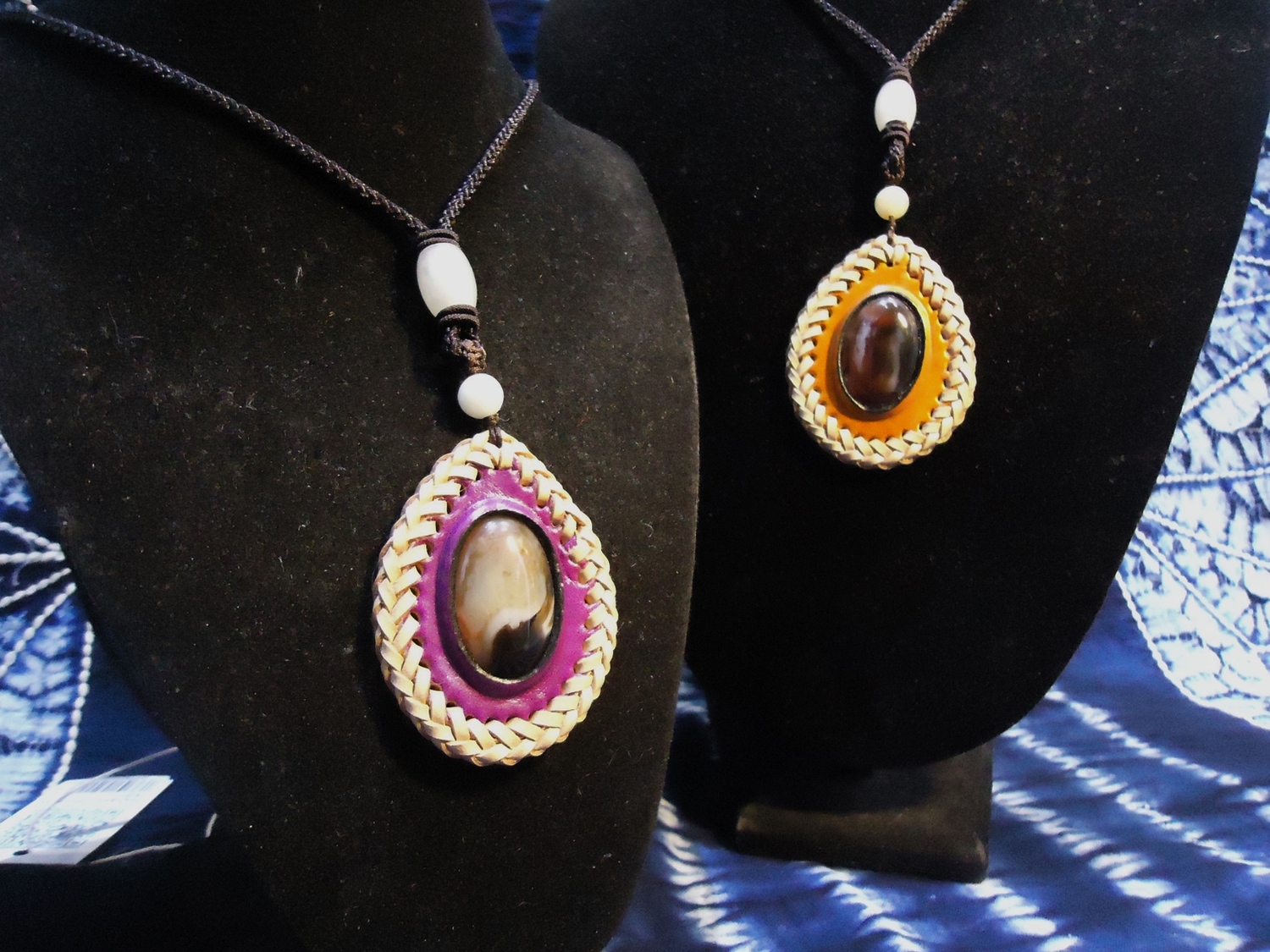 Leather and Agate Necklace&nbsp;
